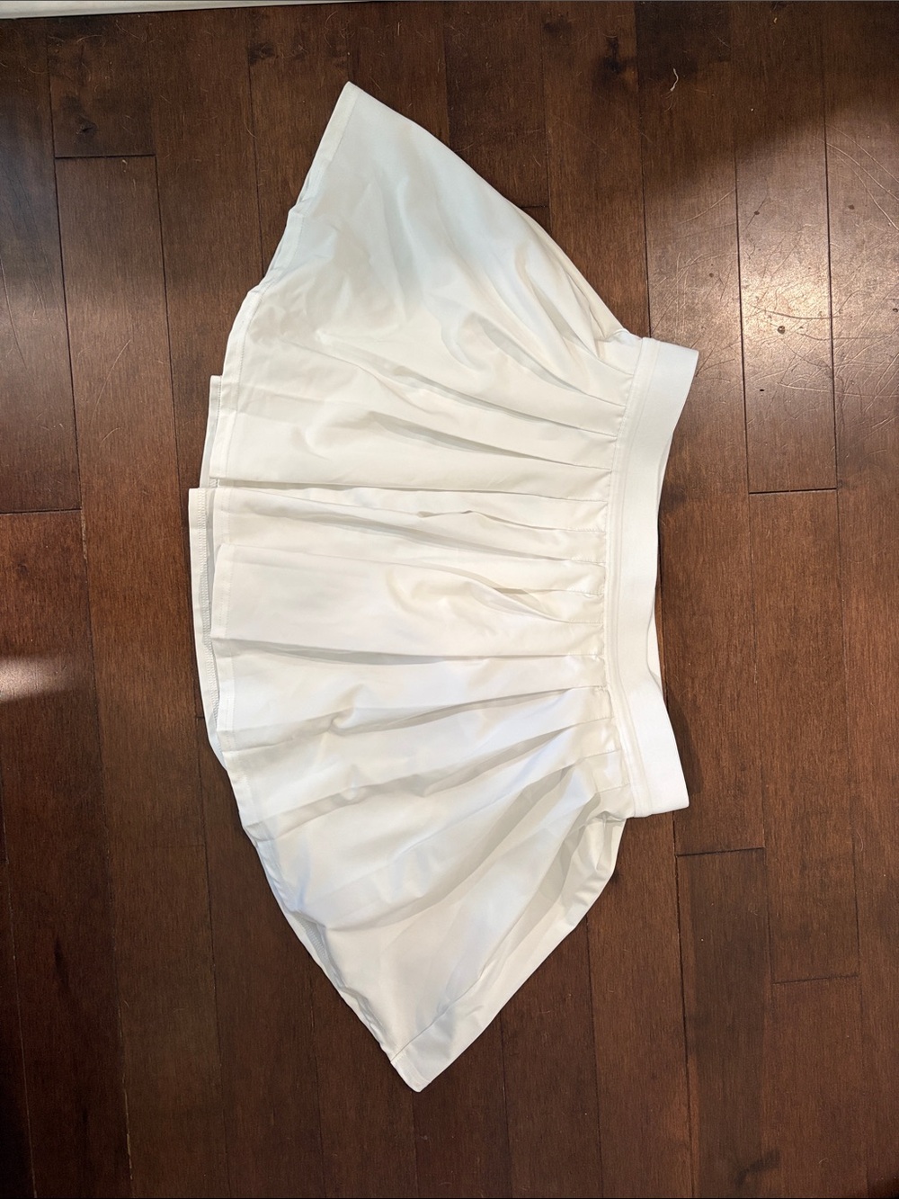 White Pleated skort